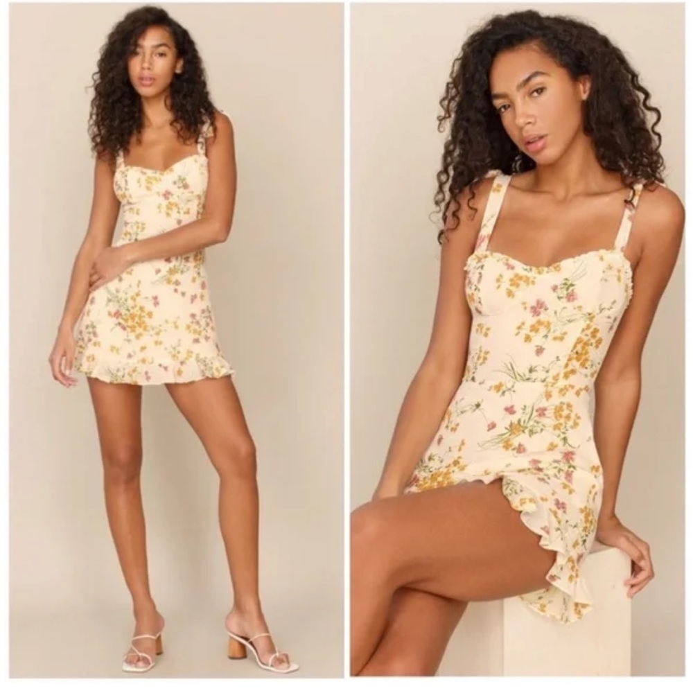 Reformation Christine Mini Dress in Aries - size 4